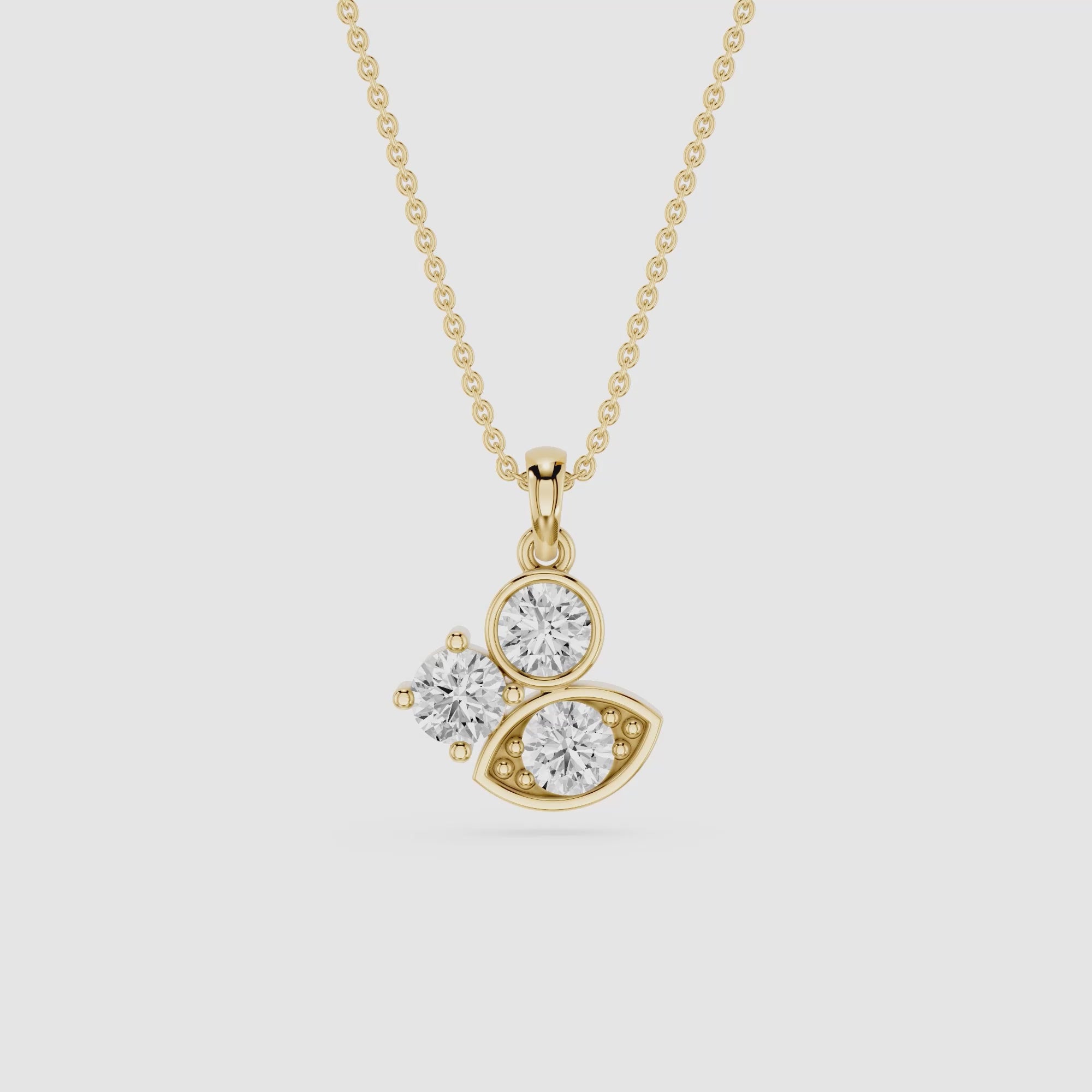 Lab Grown Diamond Evil Eye Pendant