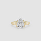 Pear Lab Grown Diamond Bezel Engagement Ring