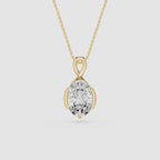 Oval Cut Lab Grown Diamond Infinity Pendant
