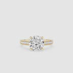Round Cut Lab Grown Diamond Split Shank Engagement Ring