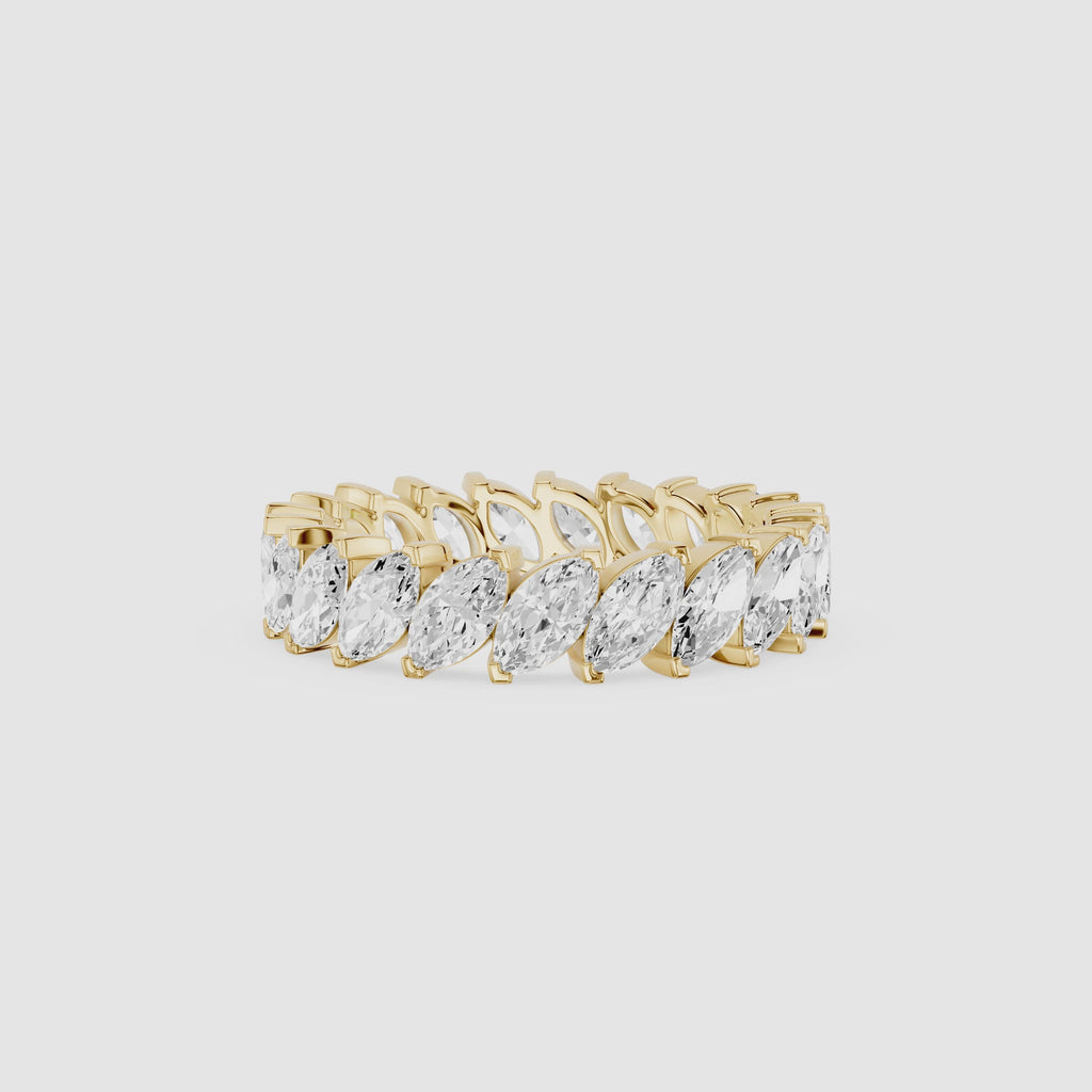 Full Eternity Marquise Cut Lab Grown Diamond Wedding Band
