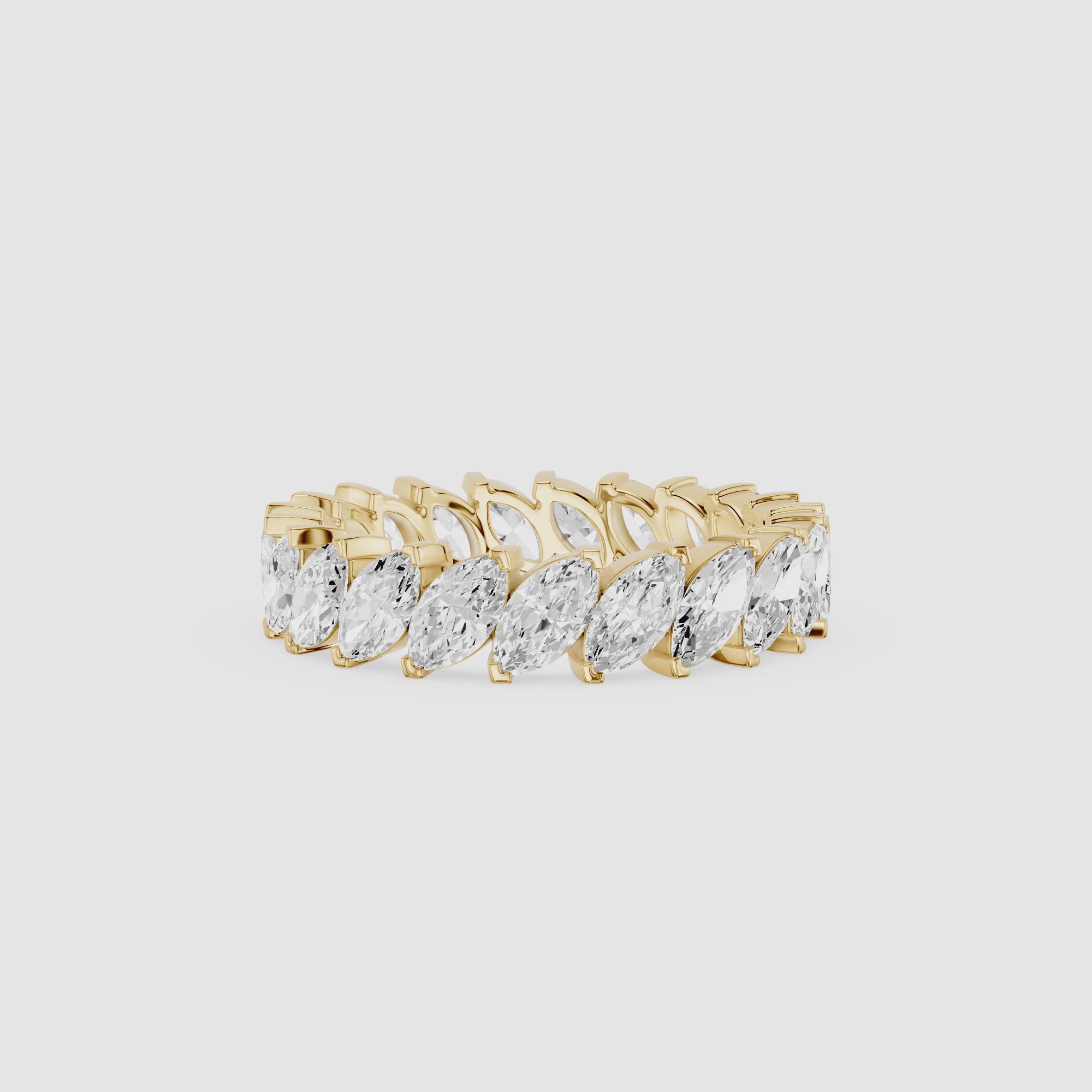 Full Eternity Marquise Cut Lab Grown Diamond Wedding Band