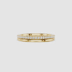 Round Cut Lab Grown Diamond Pavé Wedding Band