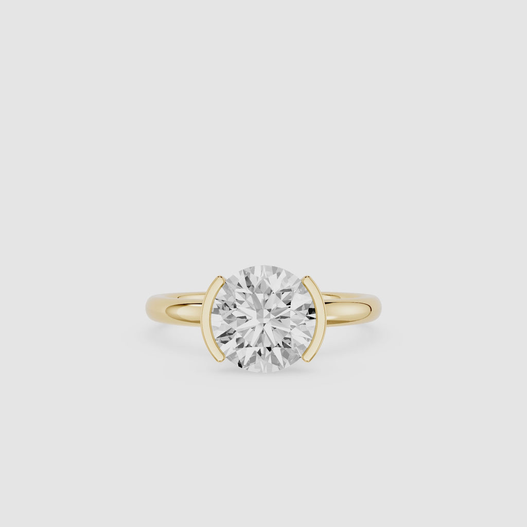 Round Solitaire Lab Grown Diamond Engagement Ring