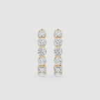 Graduated Round Lab Grown Diamond Hoop Earrings for Women