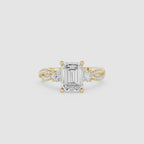 Emerald Cut Three Stone Lab Grown Diamond Ring