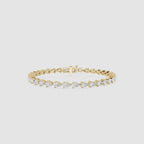 Lab Grown Pear Shape Diamond Tennis Bracelet