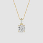 Round Solitaire Lab Grown Diamond Pendant