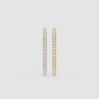 Round Lab Grown Diamond Inside-Out Hoop Earrings for Women