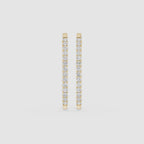 Classic Diamond Circle Hoop Earrings with Lab Grown Diamonds