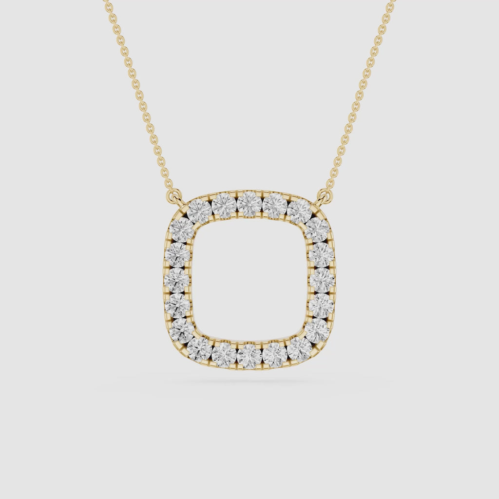 Round Halo Lab Grown Diamond Pendant