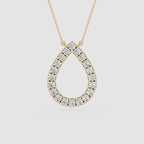 Round Lab Grown Diamond Open Pendant