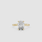 Oval Cut Lab Grown Diamond Solitaire Engagement Ring