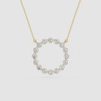 Round Cut Lab Grown Diamond Circle Pendant