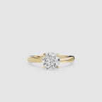 Round Cut Lab Grown Diamond Solitaire Engagement Ring