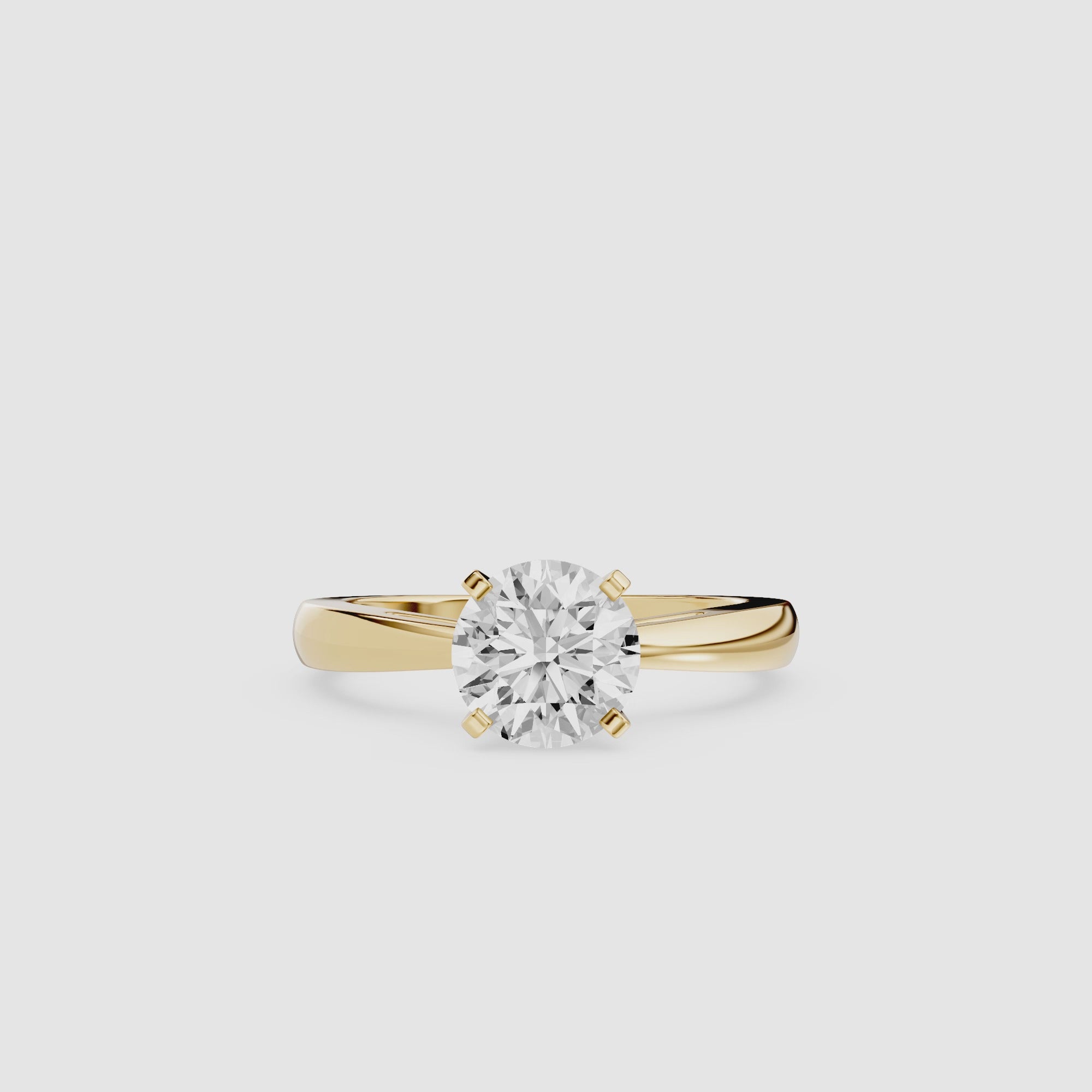 Round Cut Lab Grown Diamond Solitaire Engagement Ring