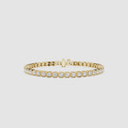 Lab Grown Round Bezel Diamond Tennis Bracelet