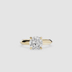 Round Solitaire Lab Grown Diamond Engagement Ring