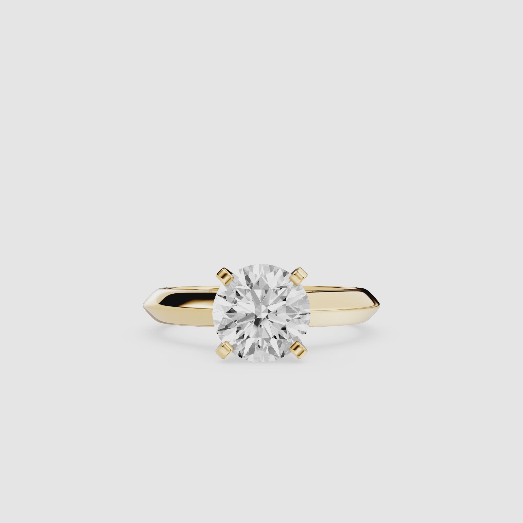Round Solitaire Lab Grown Diamond Engagement Ring