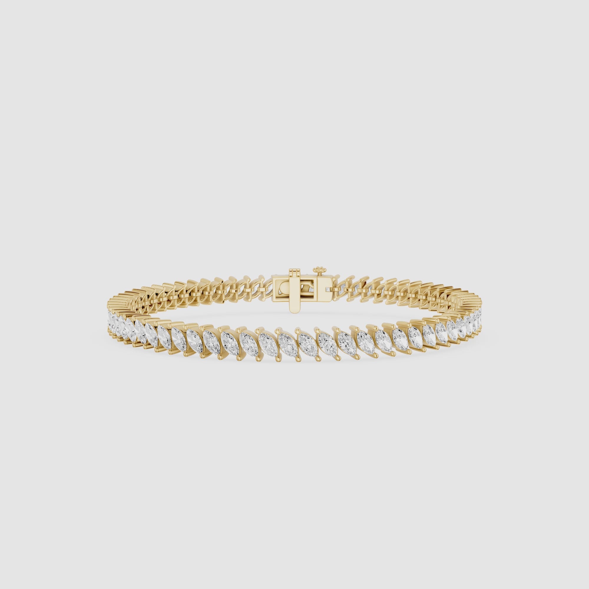 Lab Grown Marquise Diamond Tennis Bracelet
