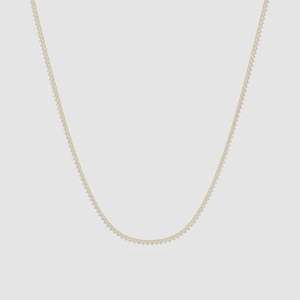 Classic Round Cut Lab Grown Diamond Tennis Necklace