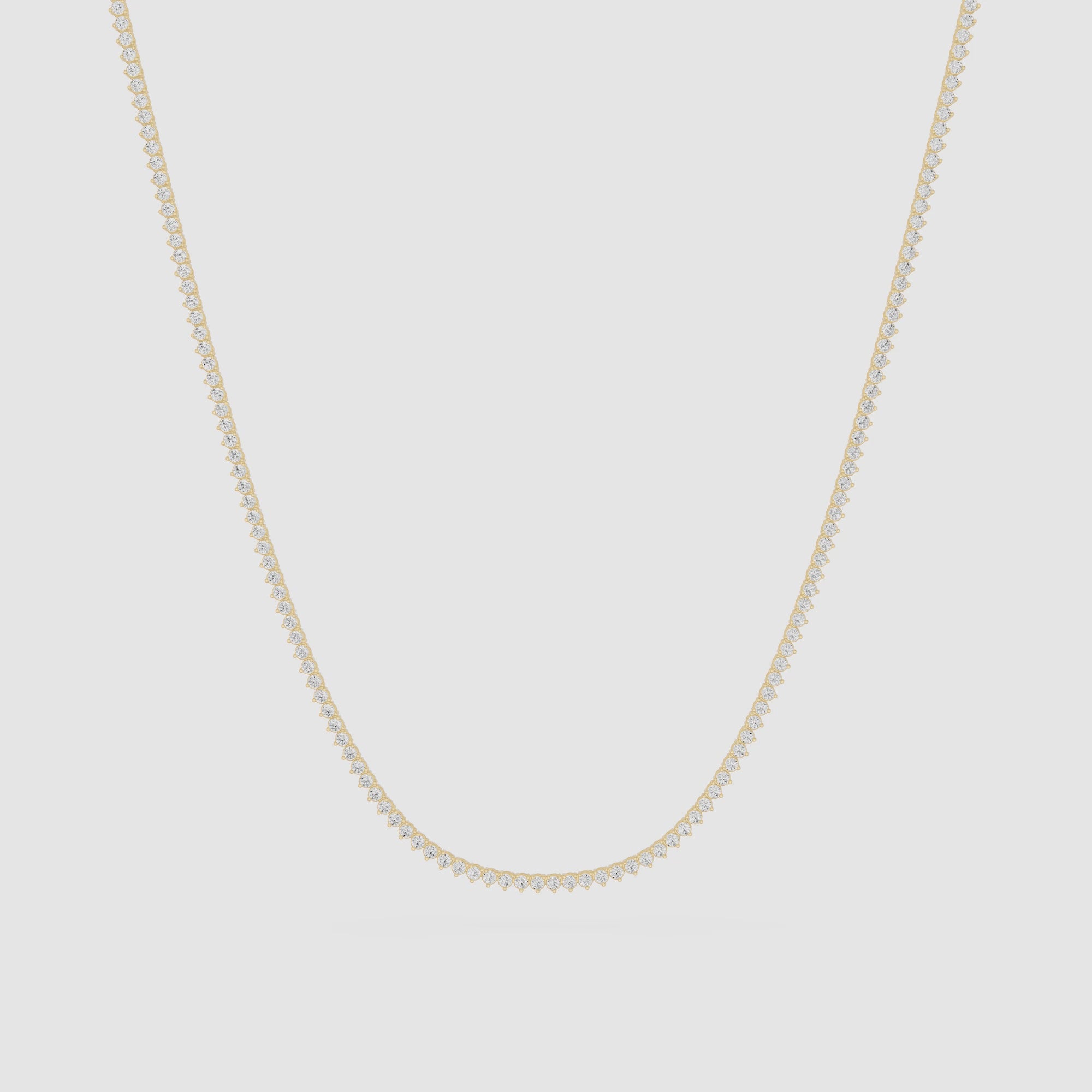 Classic Round Cut Lab Grown Diamond Tennis Necklace