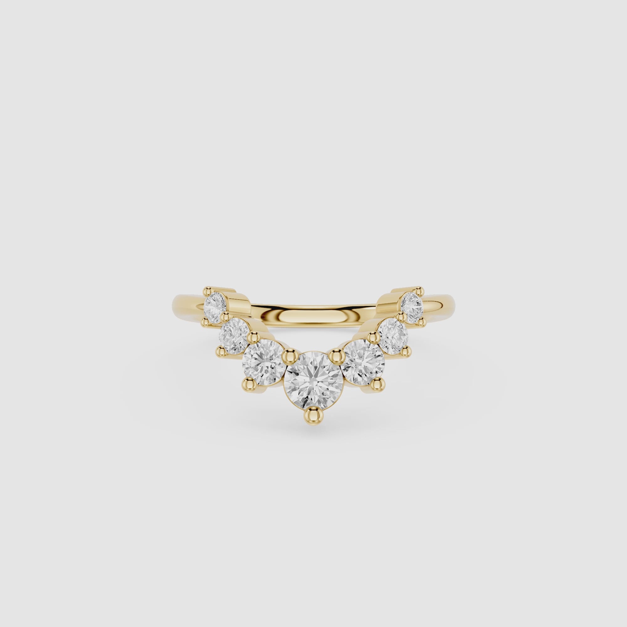 Graduated Lab Grown Diamond Wedding Band