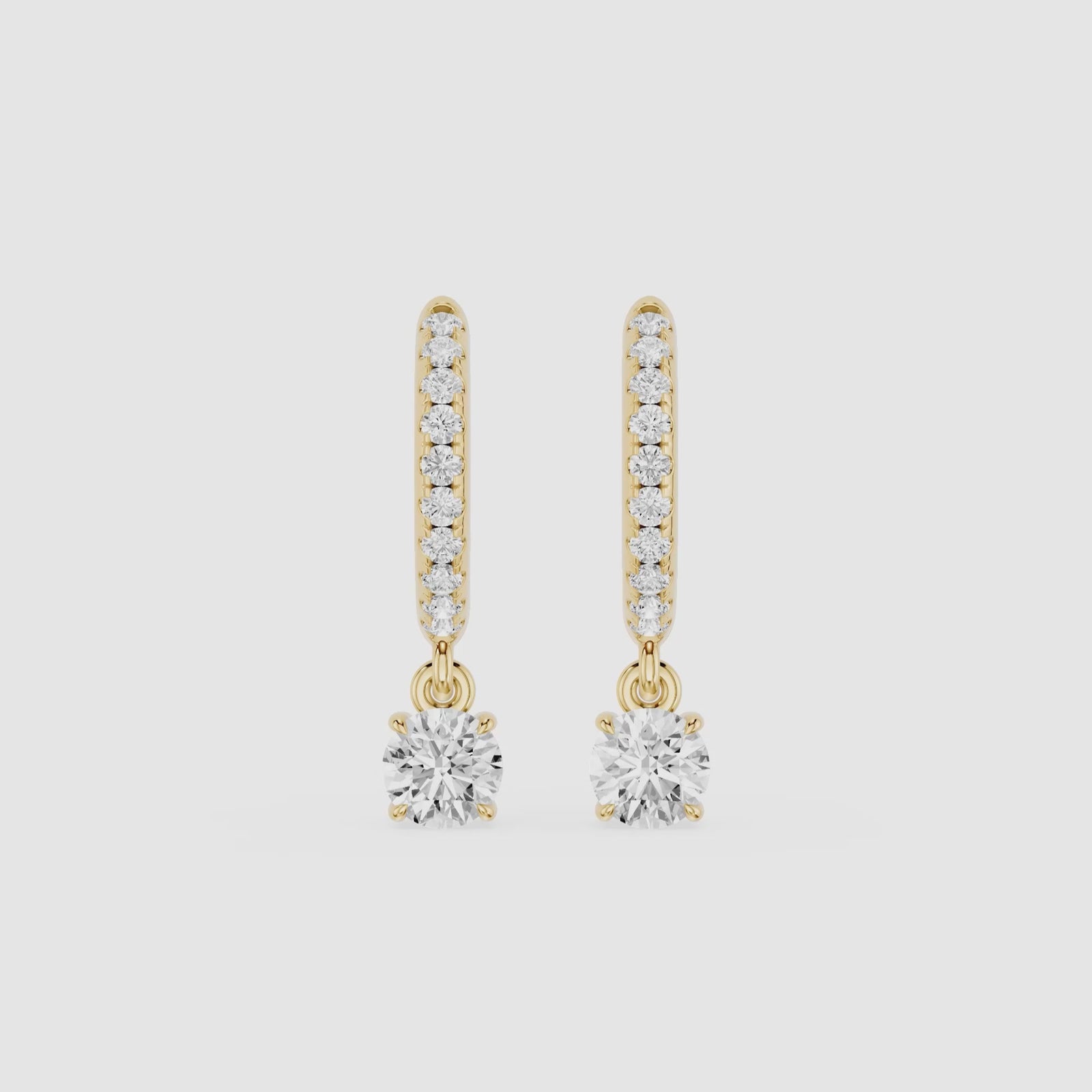 Round Cut Lab Grown Diamond Solitaire Huggie Drop Earrings
| mvp:SHARED:02 