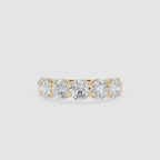 Round Cut Lab Grown Diamond Half Eternity Wedding Band