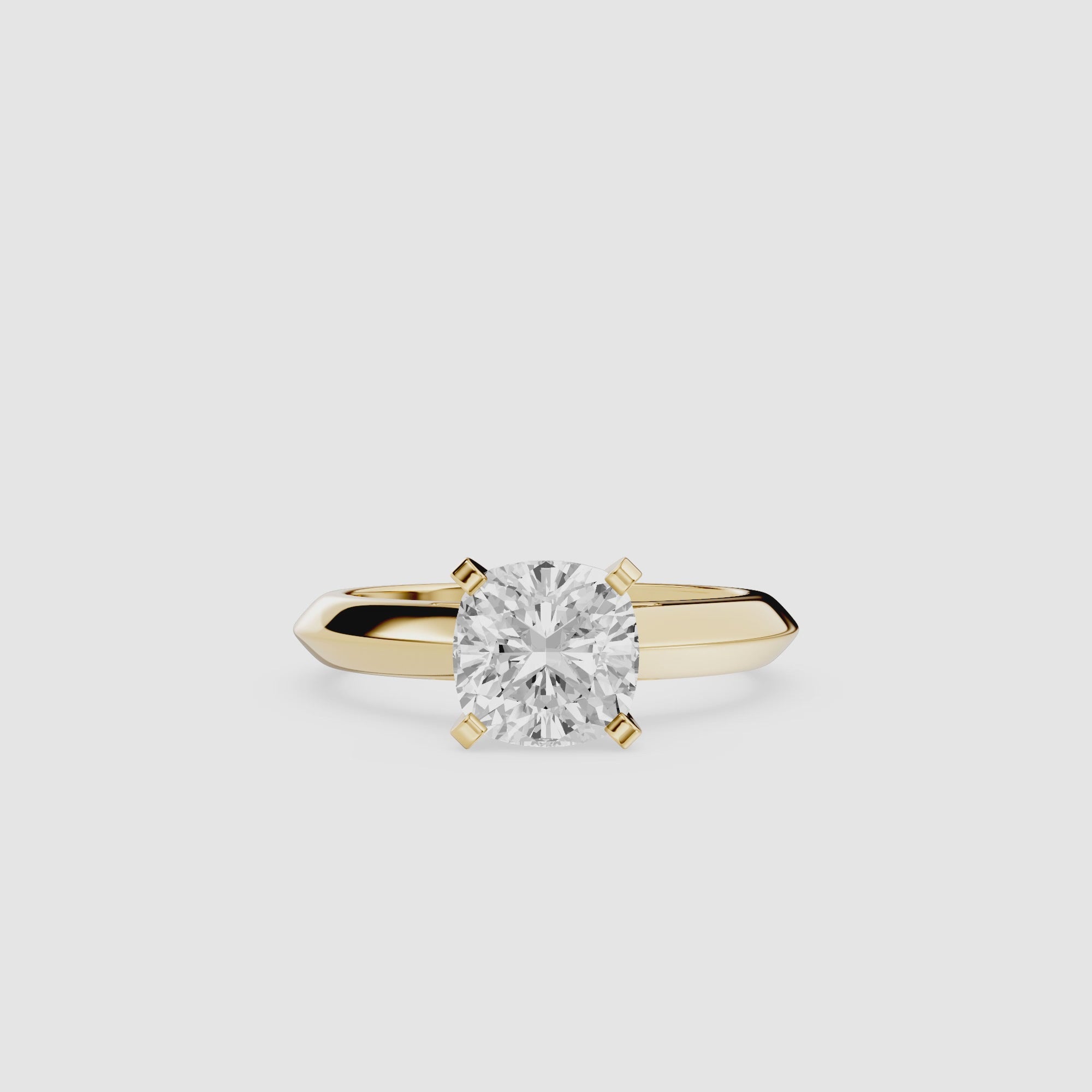 Cushion Cut Lab Grown Diamond Engagement Ring