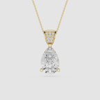 Pear Cut Solitaire Lab Grown Diamond Pendant