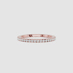 Round Shaped Half Eternity Diamond Wedding Band