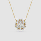 Round Halo Lab Grown Diamond Pendant