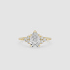 Pear Cluster Lab Grown Diamond Engagement Ring