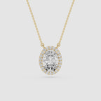 Oval Halo Lab Grown Diamond Pendant