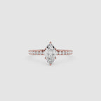 Marquise Cut Pavé Lab Diamond Engagement Ring