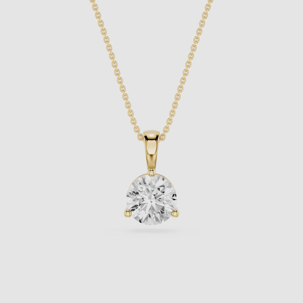 Oval Lab Grown Diamond Solitaire Pendant
