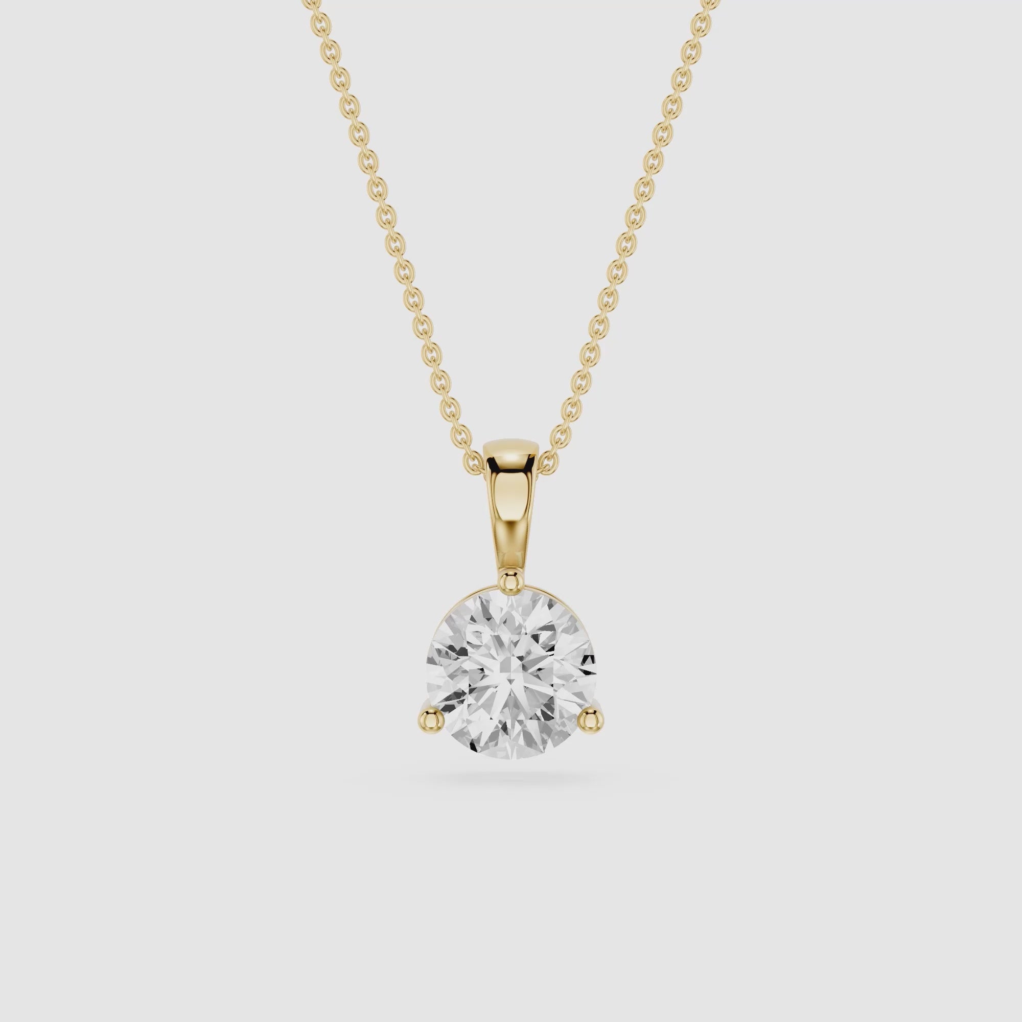 Oval Lab Grown Diamond Solitaire Pendant