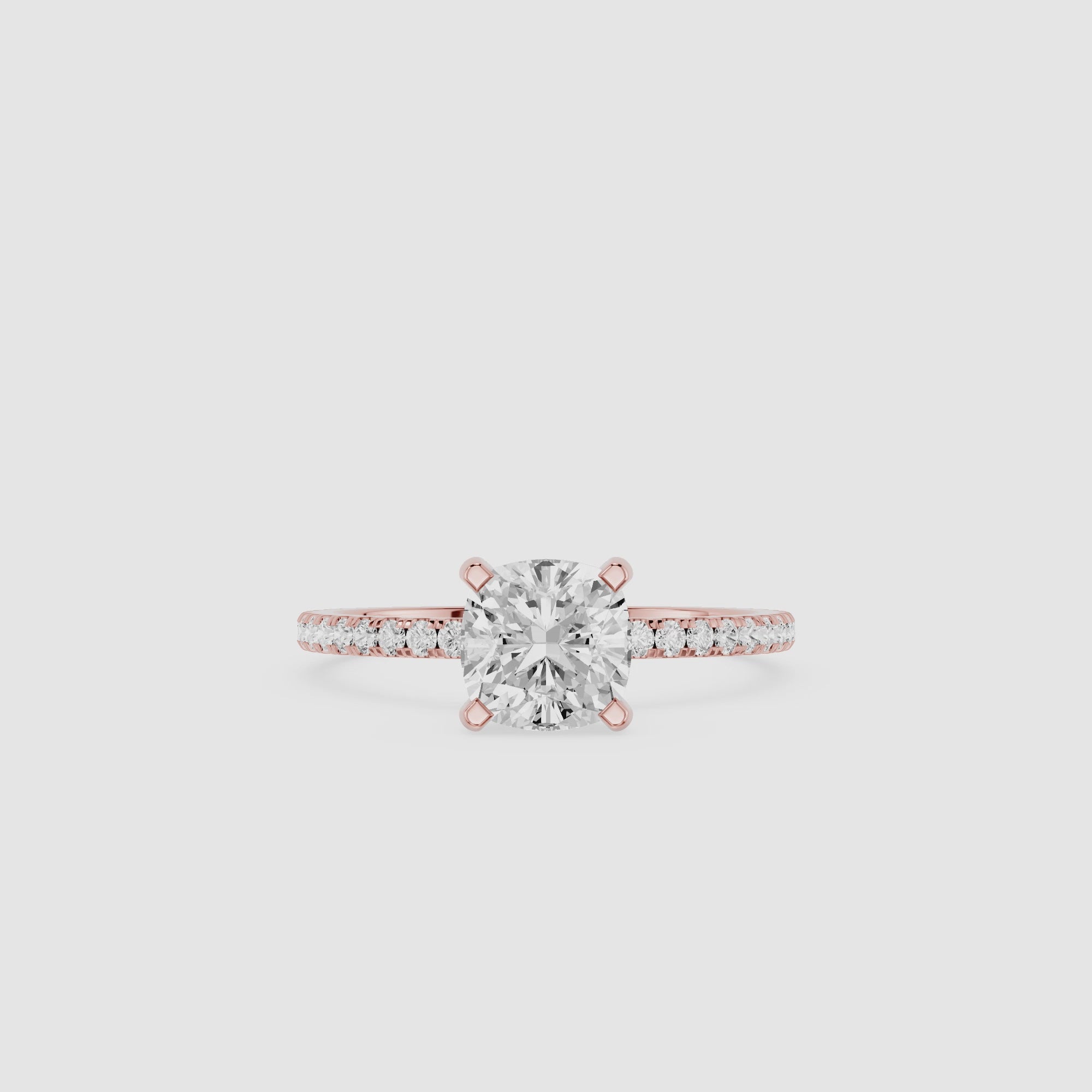 1 Carat Cushion Diamond Engagement Ring