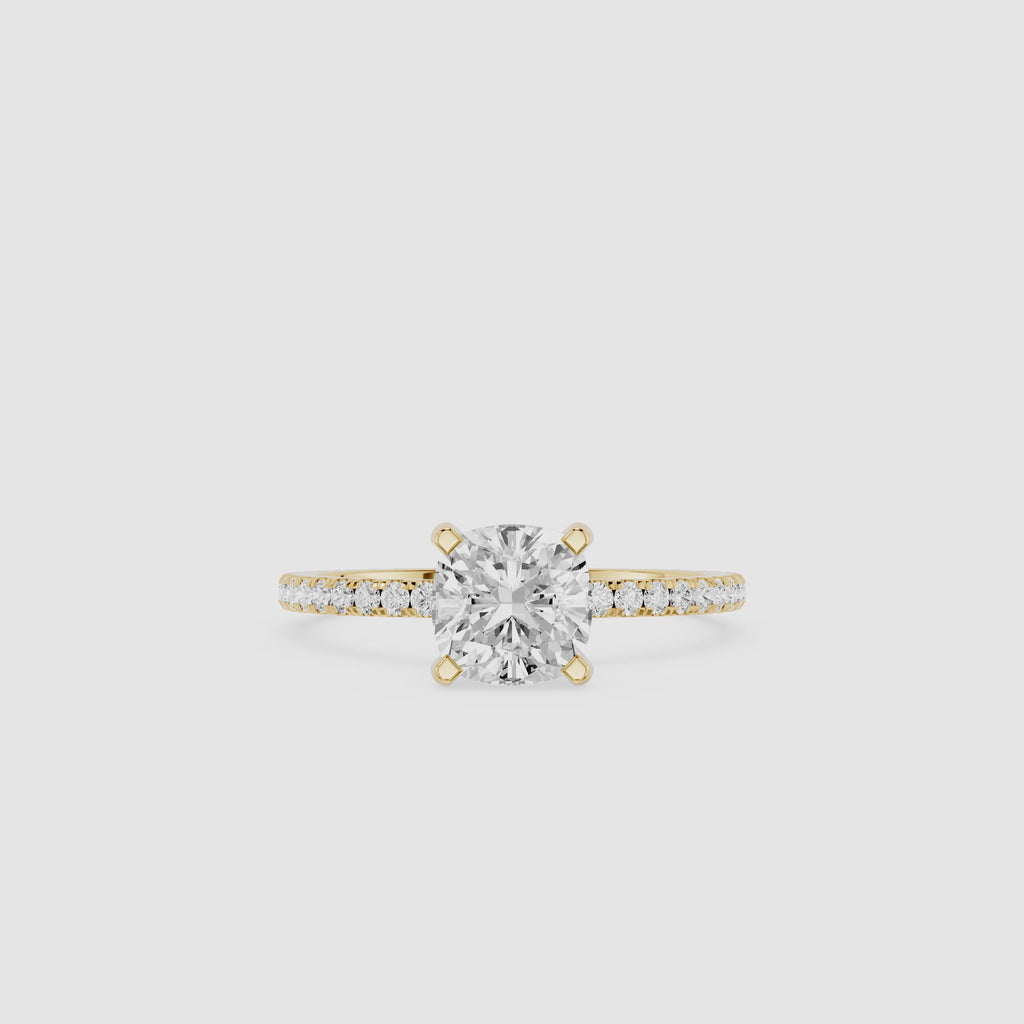 1 Carat Cushion Diamond Engagement Ring