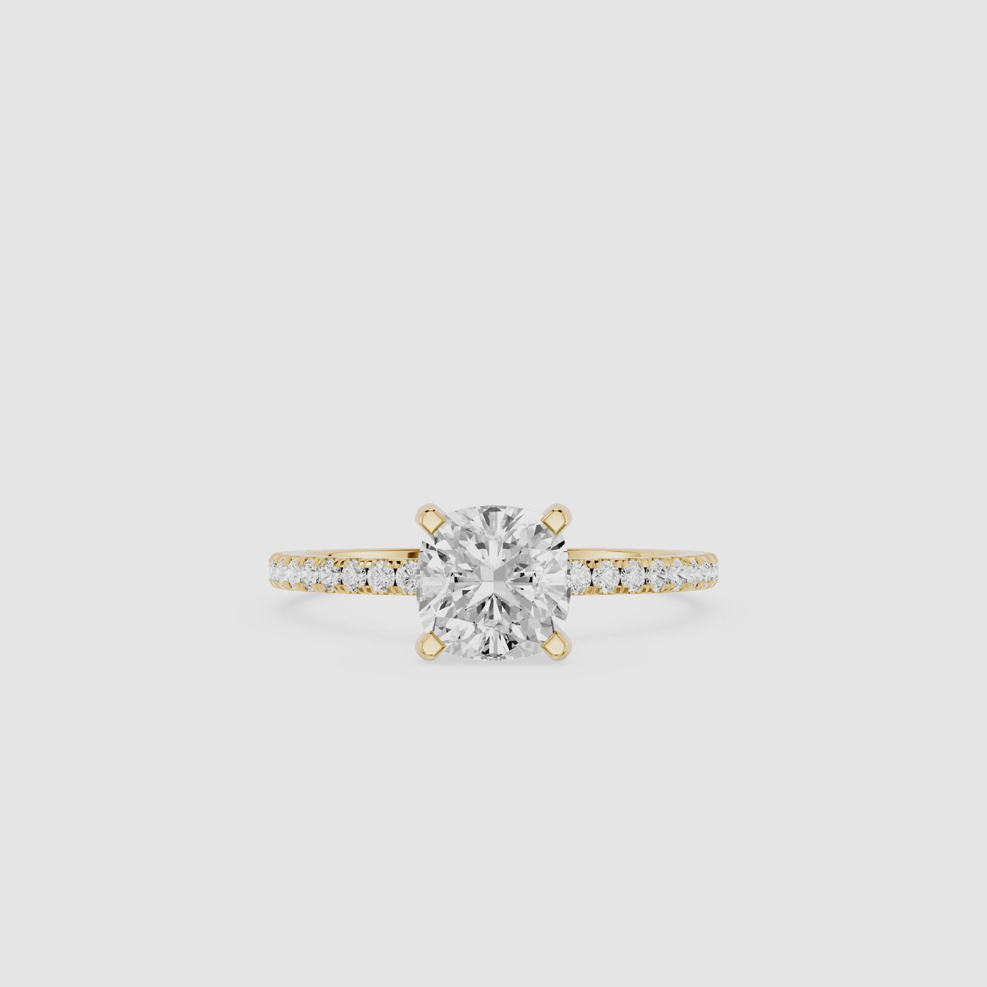 1 Carat Cushion Diamond Engagement Ring