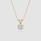 Classic Round Solitaire Lab Grown Diamond Pendant