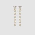 Floral Cluster Lab Grown Diamond Chandelier Earrings