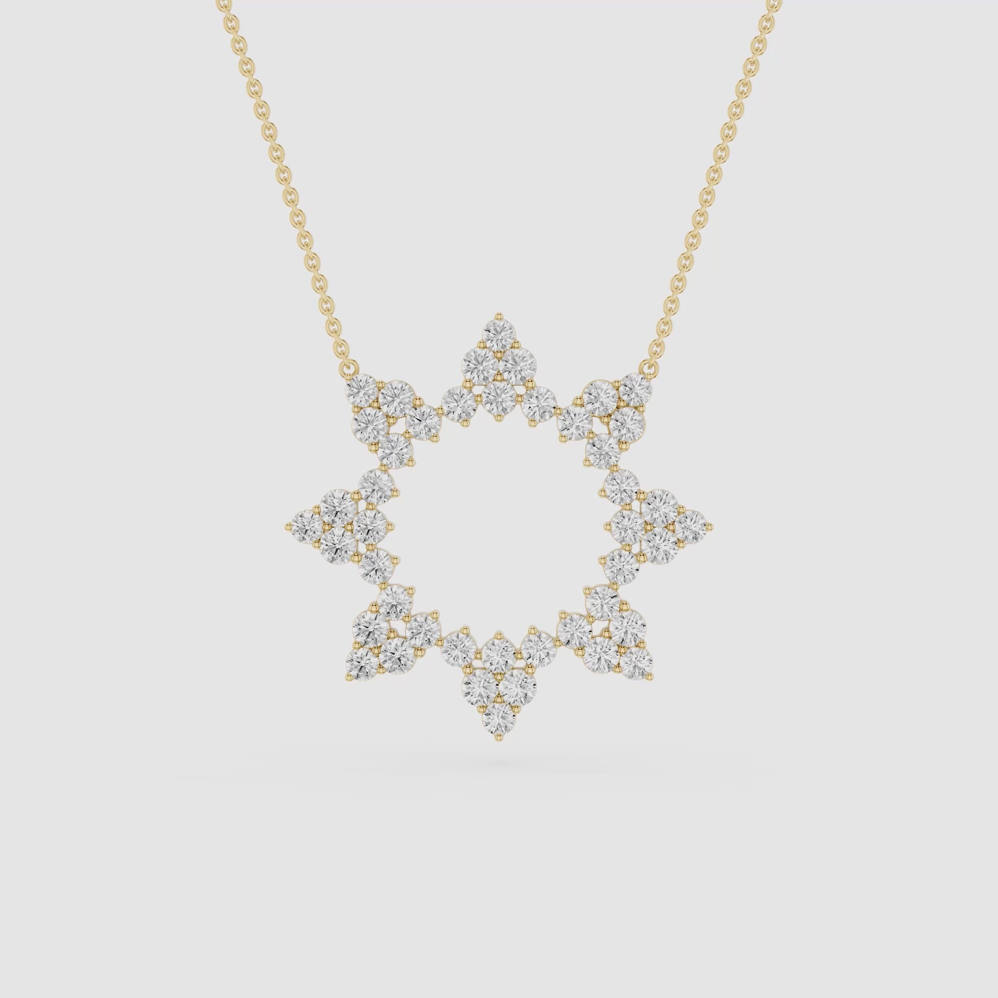Lab Grown Diamond Open Star Pendant