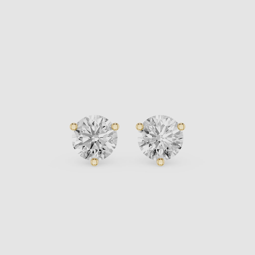 Round Cut Lab Diamond Martini Stud Earrings