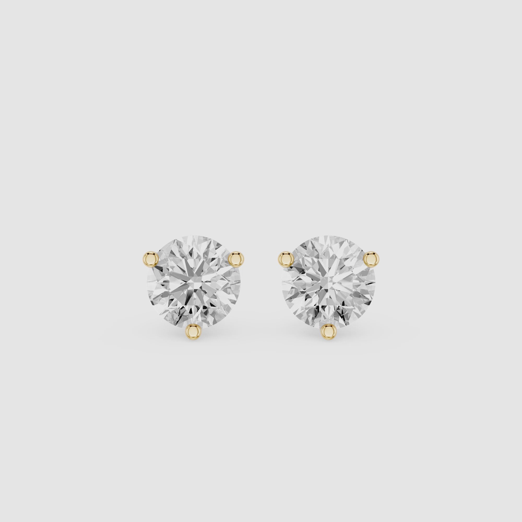 Round Cut Lab Diamond Martini Stud Earrings