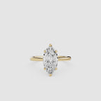 Marquise Cut Lab Grown Diamond Solitaire Engagement Ring