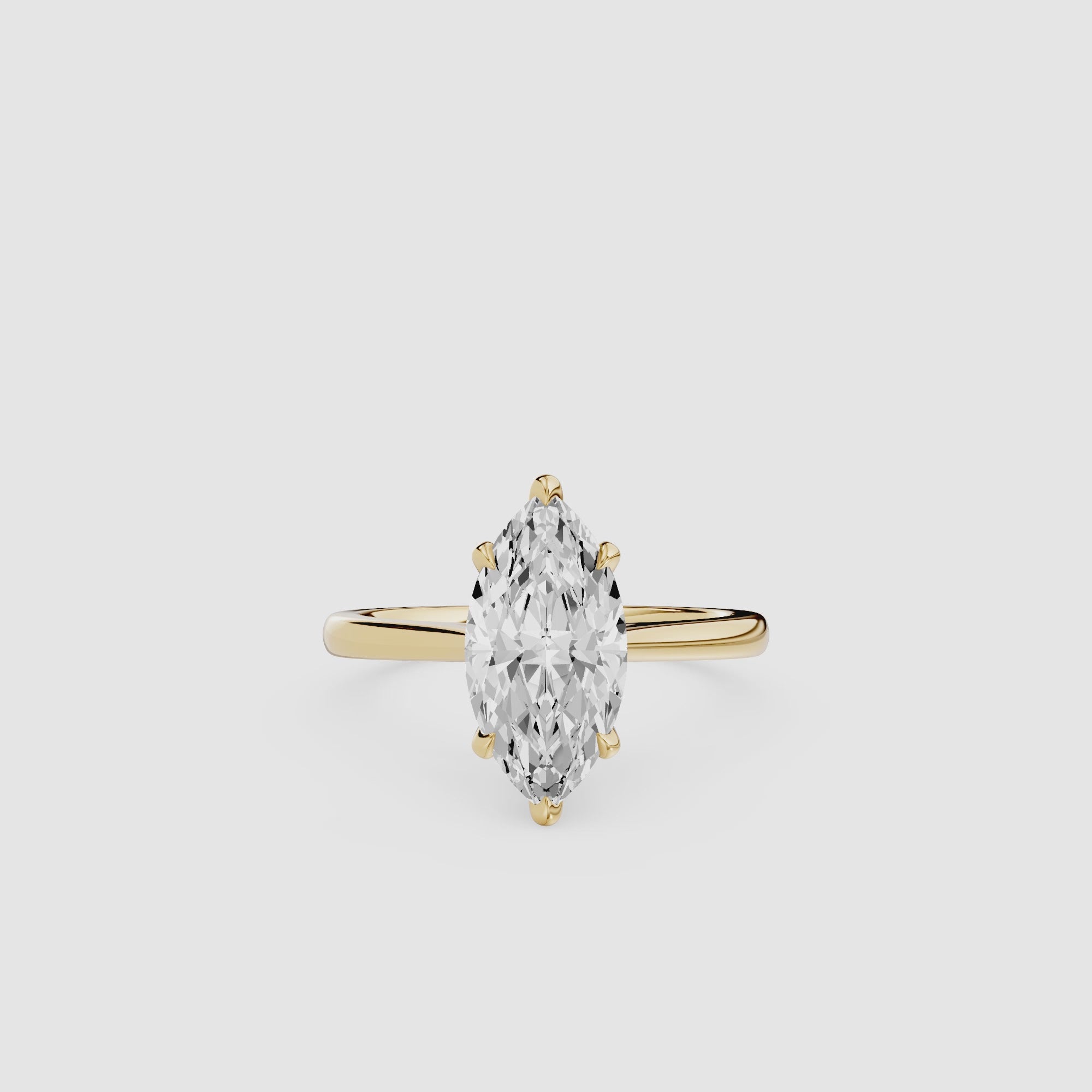 Marquise Cut Lab Grown Diamond Solitaire Engagement Ring