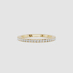 Round Shaped Half Eternity Diamond Wedding Band