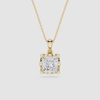 Princess Cut Lab Grown Diamond Solitaire Pendant